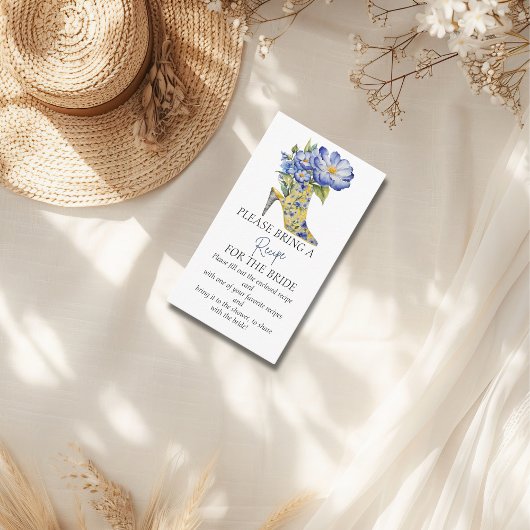 Modern Chinoiserie Recept voor de bruid Informatiekaartje