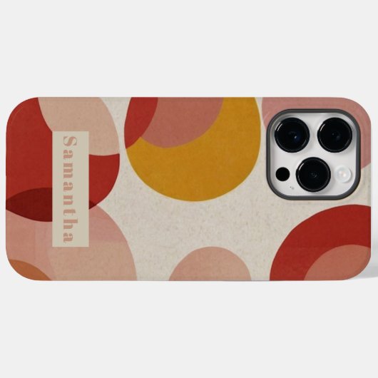 Modern chique Abstract cirkelmonogram Case-Mate iPhone Case (Achterkant (horizontaal))