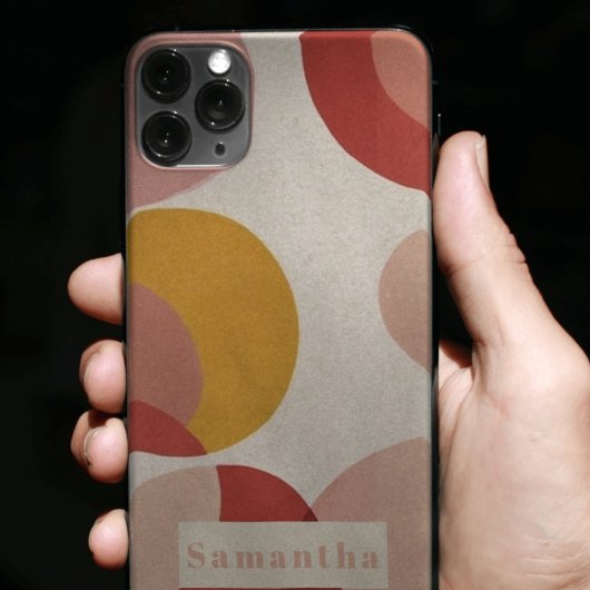 Modern chique Abstract cirkelmonogram Case-Mate iPhone Case