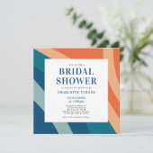 Modern chique Abstract vierkant Vrijgezellenfeest Kaart (Staand voorkant)