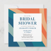 Modern chique Abstract vierkant Vrijgezellenfeest Kaart (Voorkant)