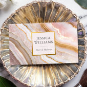 Modern chique agaat marmer visitekaartje