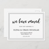 Modern chique bewegende aankondiging briefkaart (Voorkant / Achterkant)