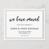 Modern chique bewegende aankondiging briefkaart (Voorkant)