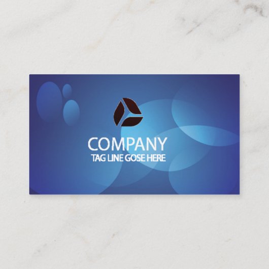 Modern chique blauw en wit visitekaartje (Achterkant)