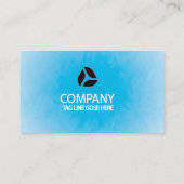 Modern chique blauw en wit visitekaartje (Achterkant)