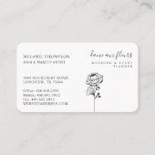 Modern chique bloemig Roos botanische blush marine Visitekaartje (Voorkant)