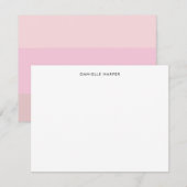 Modern chique blush pastel Bord roze Notitiekaartje (Voorkant / Achterkant)