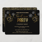 Modern Chique Corporate Goud en Zwart Kaart (Voorkant / Achterkant)