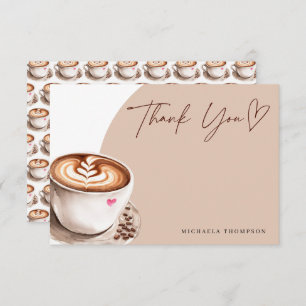 Modern chique dank u koffie Vrijgezellenfeest Bedankkaart