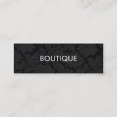 Modern chique donker kant Mode boutique Mini Visitekaartje (Voorkant)