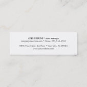 Modern chique donker kant Mode boutique Mini Visitekaartje (Achterkant)