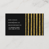 Modern chique elegant zwart en goud visitekaartje (Voorkant)