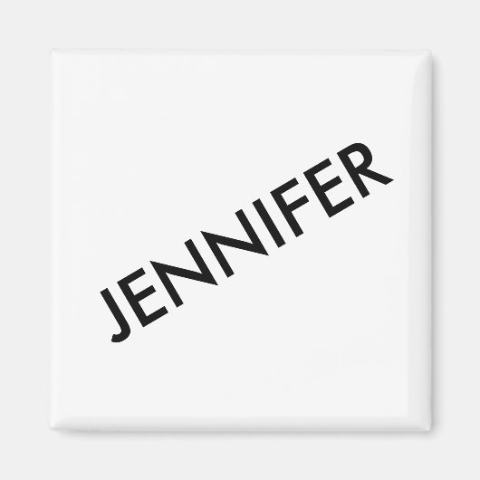 Modern chique extravagant noem het gepersonaliseer magneet (Voorkant)