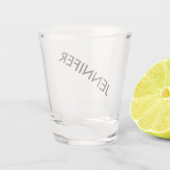 Modern chique extravagant noem het gepersonaliseer shot glas (Achterkant)