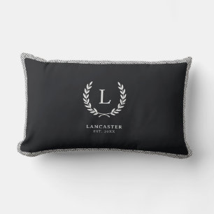 Modern chique familienaam Initiaal Monogram Geek K Kussen