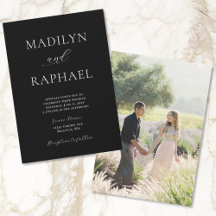 Modern Chique Foto toevoegen Zwart-wit bruiloft