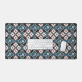 Modern chique geometrisch bloemenmonogrampatroon bureaumat (Keyboard & Muis)