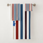Modern chique gestreepte bad handdoek (Insitu)