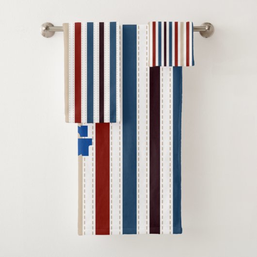 Modern chique gestreepte bad handdoek (Insitu)