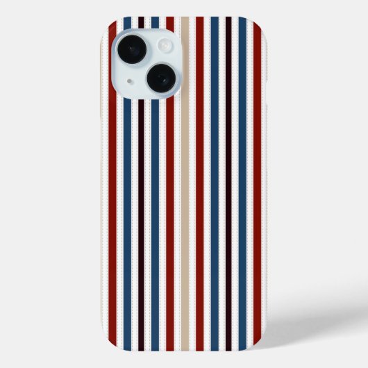 Modern chique gestreepte Case-Mate iPhone case (Achterkant)