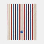 Modern chique gestreepte fleece deken (Voorkant)