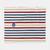 Modern chique gestreepte fleece deken (Voorkant (Horizontaal))