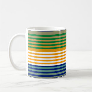 Modern chique gestreepte koffiemok