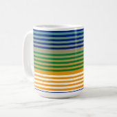 Modern chique gestreepte koffiemok (Voorkant links)