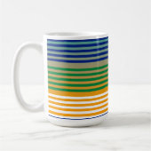 Modern chique gestreepte koffiemok (Links)