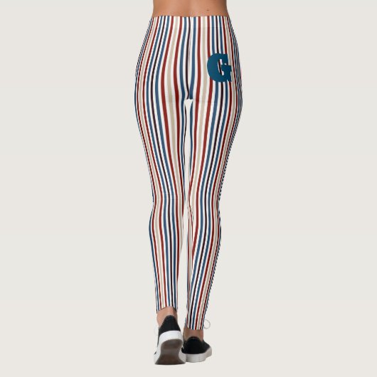 Modern chique gestreepte leggings (Achterkant)