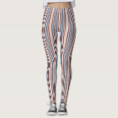 Modern chique gestreepte leggings (Voorkant)