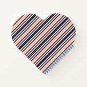 Modern chique gestreepte notitieboek (Achterkant)