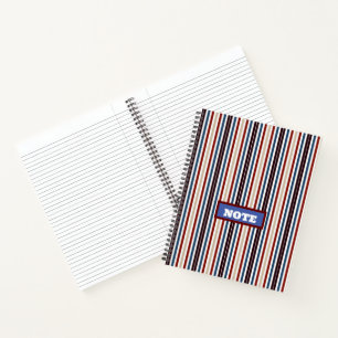 Modern chique gestreepte notitieboek