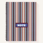 Modern chique gestreepte notitieboek (Voorkant)