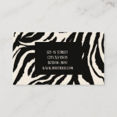 modern chique girly Zebra print Visitekaartjes (Achterkant)