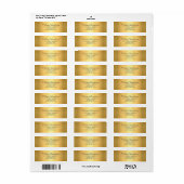 Modern chique glitter gouden script retouradres etiket (Full Sheet)