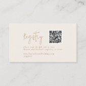 Modern Chique  Gold Gift Registry Informatiekaartje