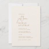 Modern Chique  Gold Weekend Evenementen QR Bruilof Kaart (Voorkant)