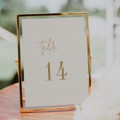 Modern chique  goud 5x7" Tafelnummers