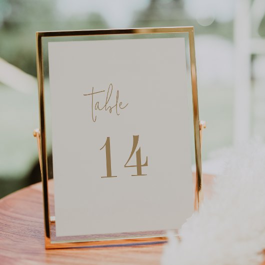 Modern chique goud 5x7" Tafelnummers