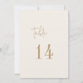 Modern chique  goud 5x7" Tafelnummers (Voorkant)