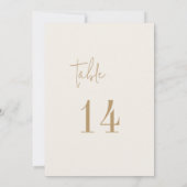 Modern chique  goud 5x7" Tafelnummers (Achterkant)