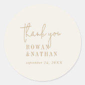 Modern chique  goud dank u Stickers (Voorkant)