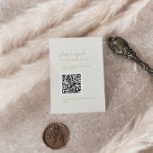 Modern Chique  Goud QR Code RSVP Informatiekaartje
