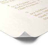 Modern chique  gouden afdrukbare zitgrafiek poster (Hoek)