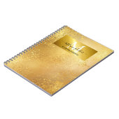 Modern chique gouden lijst glitter visitekaartje notitieboek (Linkerzijde)