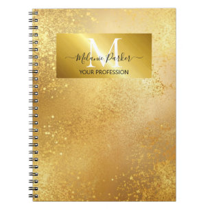 Modern chique gouden lijst glitter visitekaartje notitieboek