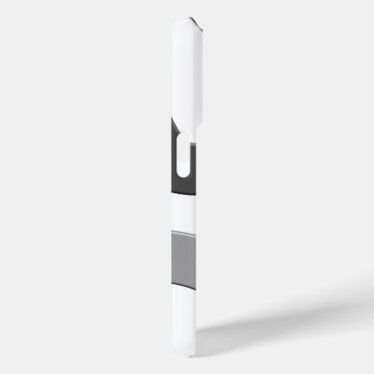 Modern chique gouden monogram abstracte witte grij Case-Mate iPhone case (Achterkant / Rechts)