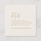 Modern chique  gouden QR-code Details Informatiekaartje (Voorkant)